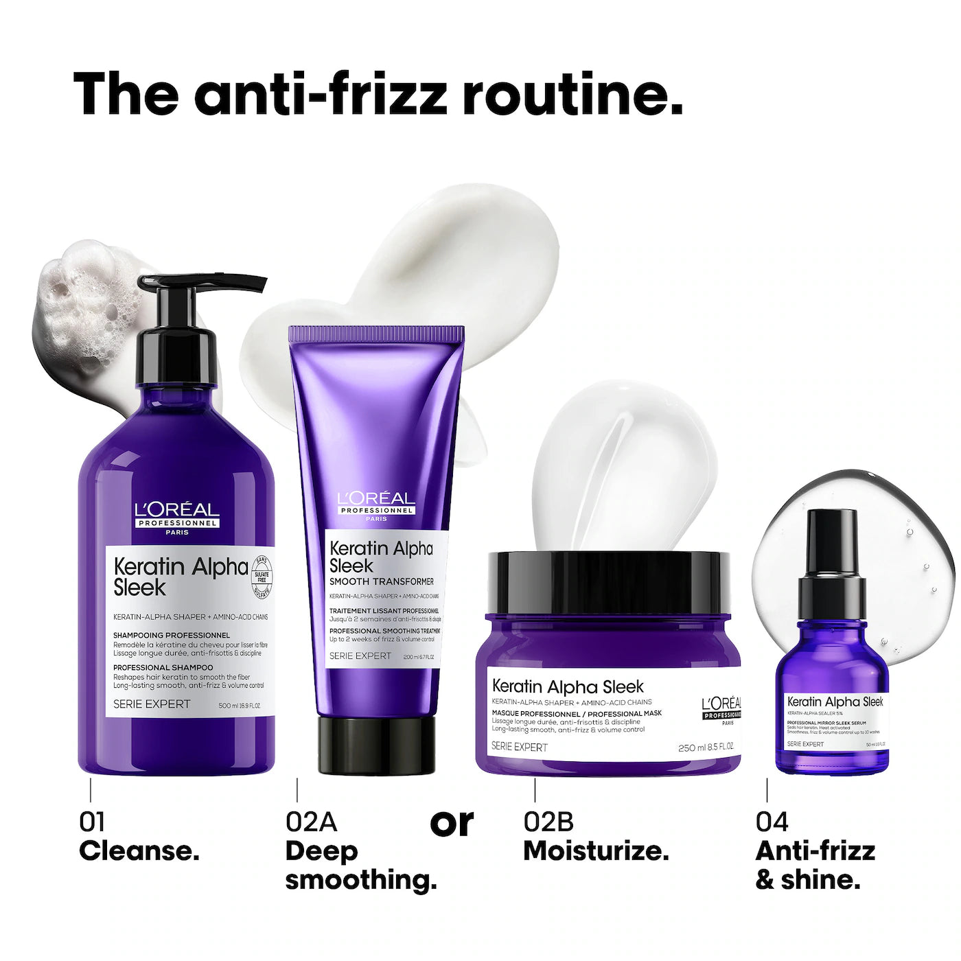 
                  
                    Keratin Alpha Sleek Anti-Frizz Treatment for Smooth Hair
                  
                